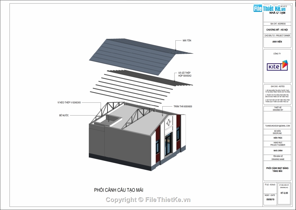 nhà cấp 4,lợp tôn,nhà tạm,revit,bản vẽ,kiến trúc